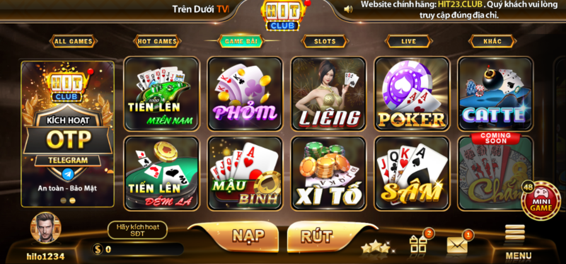 Hướng dẫn chơi bài Catte cực hay tại Game Hitclub 